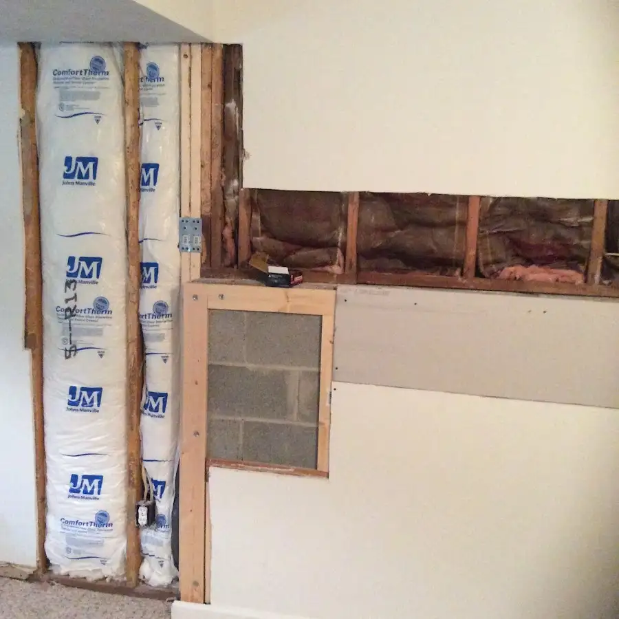Wall insulation replacement during Contents Cleaning & Restoration in Roseville